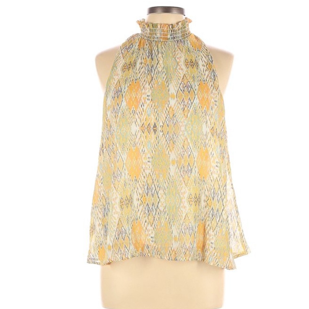 Veronica M High Neck Sleeveless Blouse Women's M